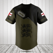 Customize Coat Of Arms England Baseball Jersey Shirt