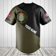 Customize Denmark Coat Of Arms Round Baseball Jersey Shirt