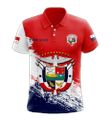 AIO Pride - Customize Panama Flag Brush Unisex Adult Polo Shirt