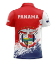AIO Pride - Customize Panama Flag Brush Unisex Adult Polo Shirt