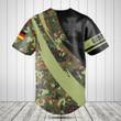 Customize German Army Camo Fire Style Baseball Jersey Shirt