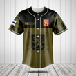 Customize Finland Army Black Symbol Baseball Jersey Shirt