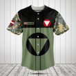 Customize Austrian Army Black Symbol Baseball Jersey Shirt