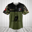 Customize France Army Black Symbol Baseball Jersey Shirt