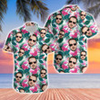 Customize Flagmingo Leaf Pattern Tropic Hawaiian Shirt