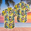 Customize Tropic Leaf Tucan Yellow Hawaiian Shirt