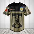 Customize Romania Black Coat Of Arms Camo Baseball Jersey Shirt
