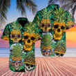 Skull Pineapple Tropical Leaf Hawaiian Shirt