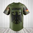 Customize Germany Eagle Camo Baseball Jersey Shirt