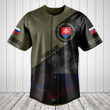 Customize Slovakia Round Style Grunge Flag Baseball Jersey Shirt