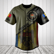 Customize Moldova Round Style Grunge Flag Baseball Jersey Shirt