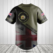 Customize United Kingdom Round Style Grunge Flag Baseball Jersey Shirt