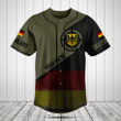 Customize Deutschland Round Style Grunge Flag Baseball Jersey Shirt