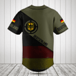 Customize Deutschland Round Style Grunge Flag Baseball Jersey Shirt