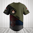 Customize Serbia Round Style Grunge Flag Baseball Jersey Shirt