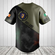 Customize Ireland Round Style Grunge Flag Baseball Jersey Shirt