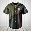 Customize Italy Round Style Grunge Flag Baseball Jersey Shirt