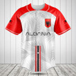 Customize Albania Flag Palm Leaf Baseball Jersey Shirt