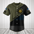 Customize Estonia Round Style Grunge Flag Baseball Jersey Shirt