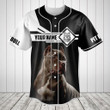 Customize Pitbull Black And White Baseball Jersey Shirt