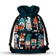 Christmas Gnomes Drawstring Gift Bag