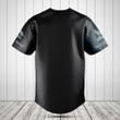 Customize Black Wolf Baseball Jersey Shirt