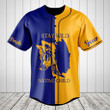 Customize Stay Wild Native Child Blue And Yellow Baseball Jersey Shirt