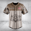 Customize Latvia Coat Of Arms Camouflage Style Baseball Jersey Shirt