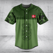 Customize Denmark Coat Of Arms Camouflage Style Baseball Jersey Shirt
