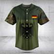 Customize Germany Coat Of Arms Camouflage Style Baseball Jersey Shirt