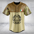 Customize Italy Coat Of Arms Camo Style Baseball Jersey Shirt