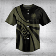 Customize Italy Coat Of Arms Green Black Baseball Jersey Shirt
