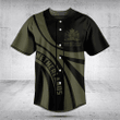 Customize Netherlands Coat Of Arms Green Black Baseball Jersey Shirt