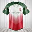 Customize Hungary Flag Gradient Sport Baseball Jersey Shirt