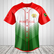 Customize Portugal Flag Gradient Sport Baseball Jersey Shirt