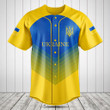 Customize Ukraine Flag Gradient Sport Baseball Jersey Shirt