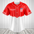 Customize Croatia Energy Style Baseball Jersey Shirt
