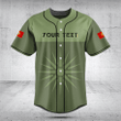 Customize Macedonia Skull Green Baseball Jersey Shirt