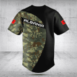 Customize Albania Black Camouflage Baseball Jersey Shirt