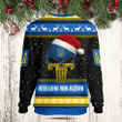 Ukraine Merry Christmas Santa Skull Sweatshirt