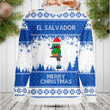 Customize El Salvador Turquoise Christmas Gift Shirts