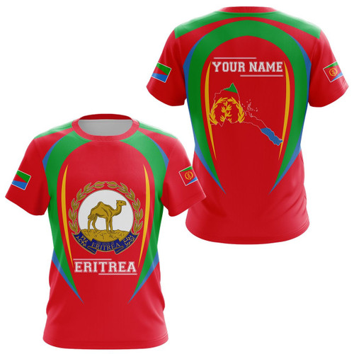 AIO Pride - Customize Eritrea Map & Coat Of Arms Unisex Adult T-shirt