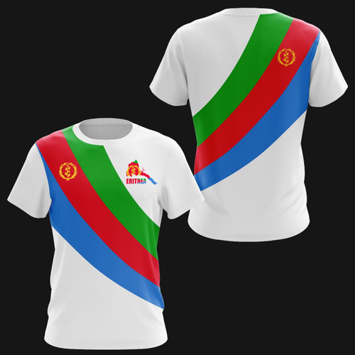 AIO Pride - Eritrea Map - White Unisex Adult T-shirt
