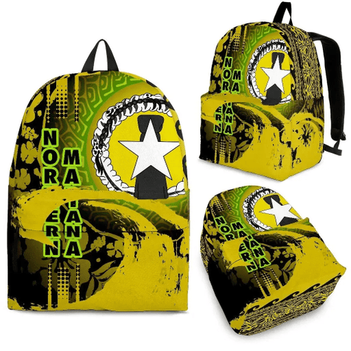 AIO Pride Northern Mariana Islands Backpack - Hibiscus And Wave Yellow