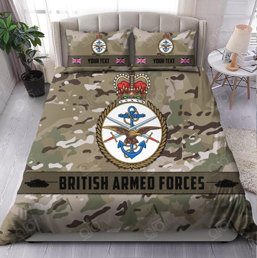 AIO Pride Custom Text British Armed Forces 3-Piece Duvet Cover Set
