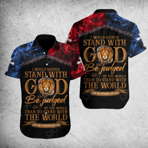 AIO Pride I Would Rather Stand With God And Be Judged By The World Hawaiian Shirt