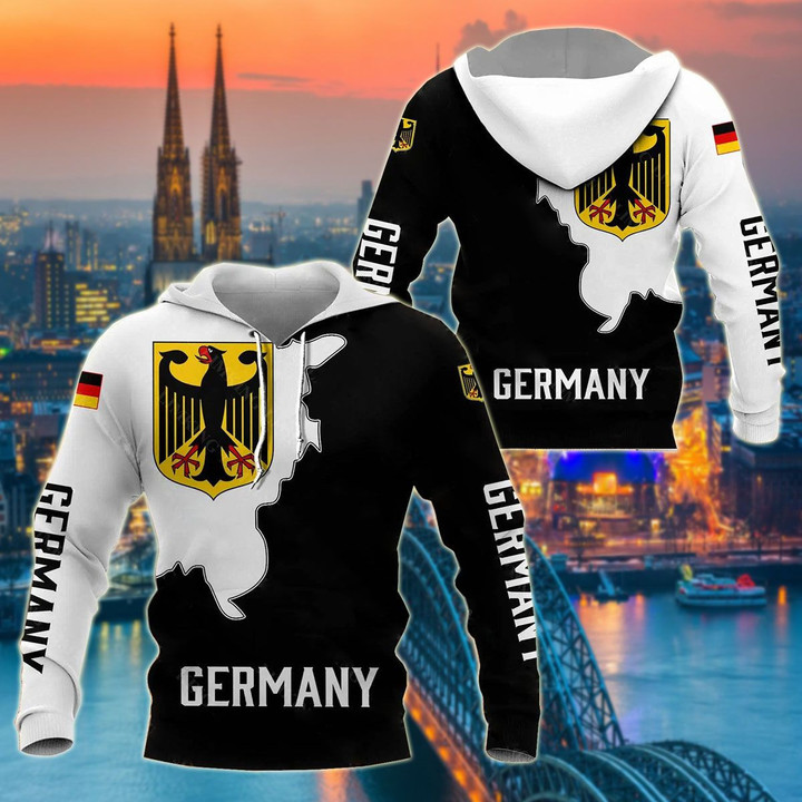 AIO Pride - Germany Coat Of Arms Black - White Style Unisex Adult Shirts