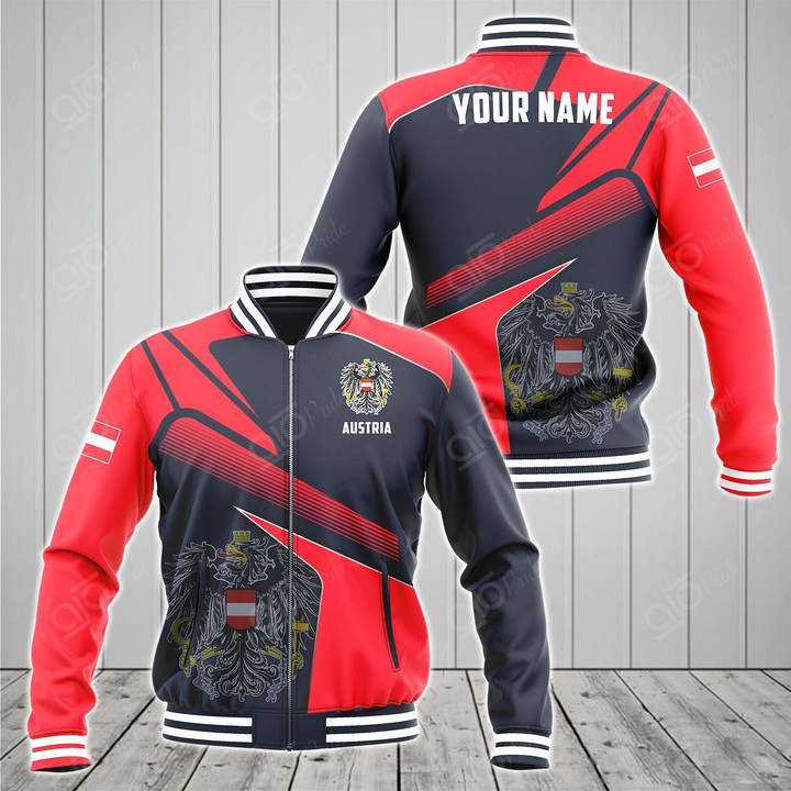 AIO Pride - Customize Austria Proud With Coat Of Arms bomber Unisex Adult Bomber Jacket