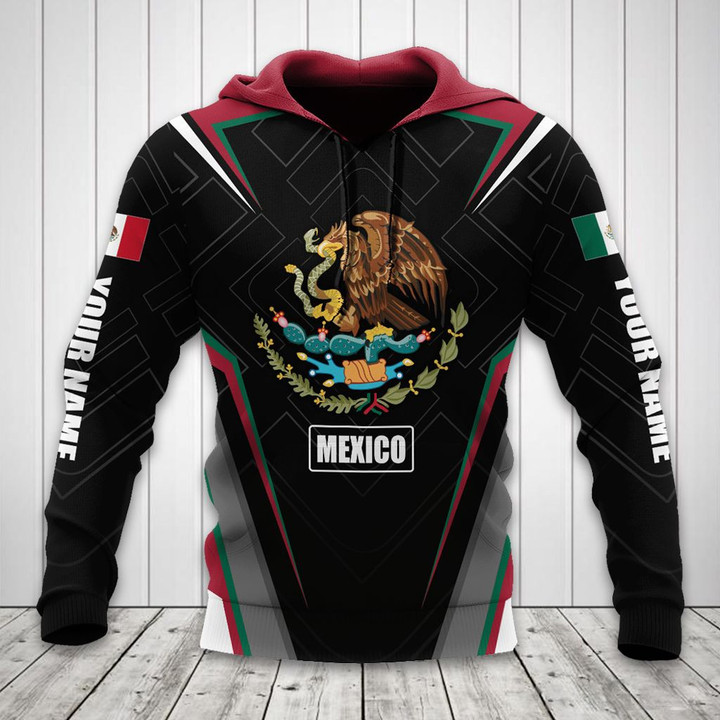 AIO Pride - Custom Name Mexico Flag 3D Unisex Adult Hoodies
