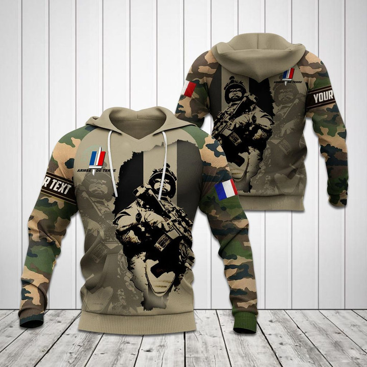 AIO Pride - Customize French Army Camo Soldier Unisex Adult Hoodies